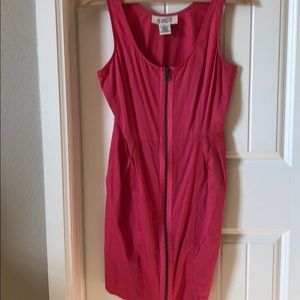 Pink Sleeveless Zipper Dress